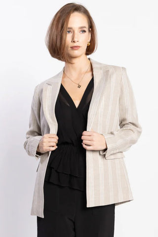 LOUGHLIN Living Blazer - Natural Stripe