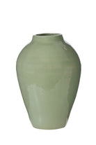 Sage Ribbed Ceramic Vase - Magpie Style