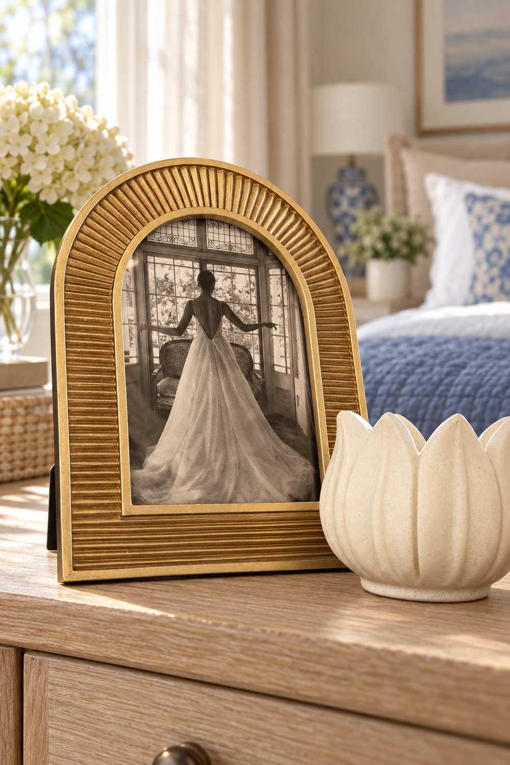 Antique Gold Arch Photo Frame 5x7