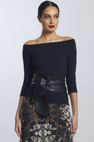 PAULA RYAN Off Shoulder Top - Modal Soft - Black - Paula Ryan