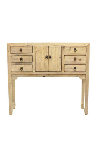 Oriental Console Petite, Natural Finish