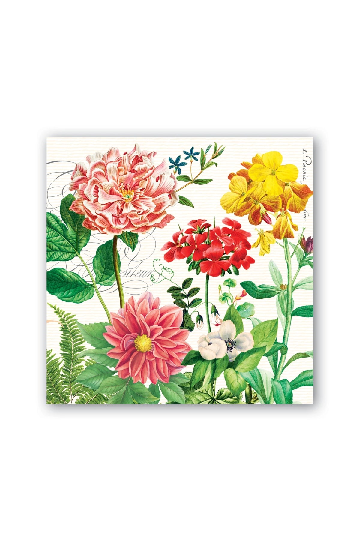 MICHEL DESIGN WORKS Poppies & Posies Luncheon Napkins - Magpie Style