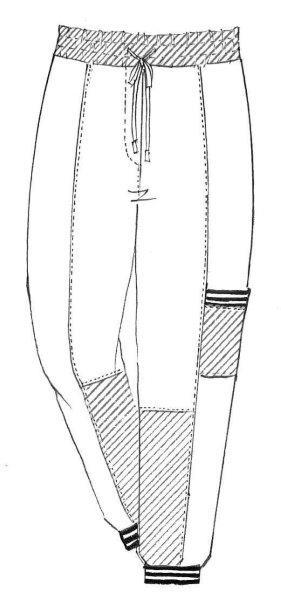 PAULA RYAN RELAXED Panelled Cargo Pant - Viscose Jersey - Black/White - Paula Ryan