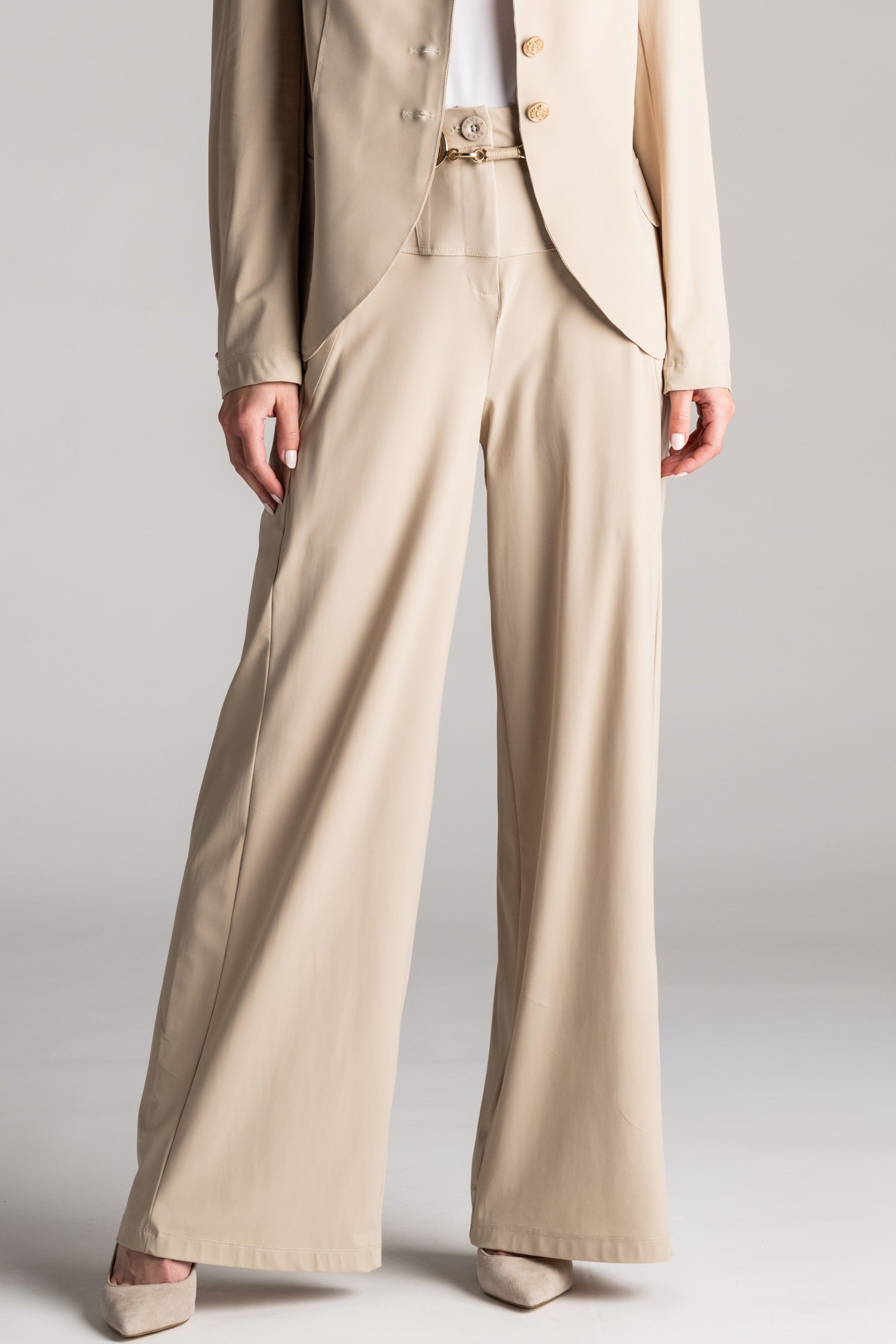 PAULA RYAN Wide Leg Pant - Warm Sand - Paula Ryan