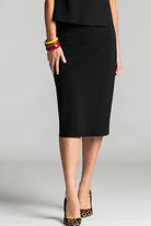 PAULA RYAN ESSENTIALS Regular Stretch Pencil Skirt - Bonded Microjersey - Paula Ryan