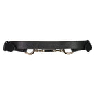 PAULA RYAN Metal Trimmed Leather Belt - Black/Gold - Paula Ryan