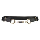 PAULA RYAN Metal Trimmed Leather Belt - Black/Gold - Paula Ryan
