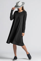 PAULA RYAN Banded Dinner Dress - Black