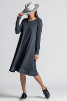 PAULA RYAN Banded Dinner Dress - Ironsand - Paula Ryan