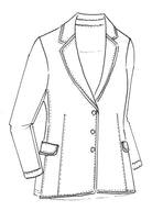 PAULA RYAN Contrast Trim Blazer - Navy/White - Paula Ryan