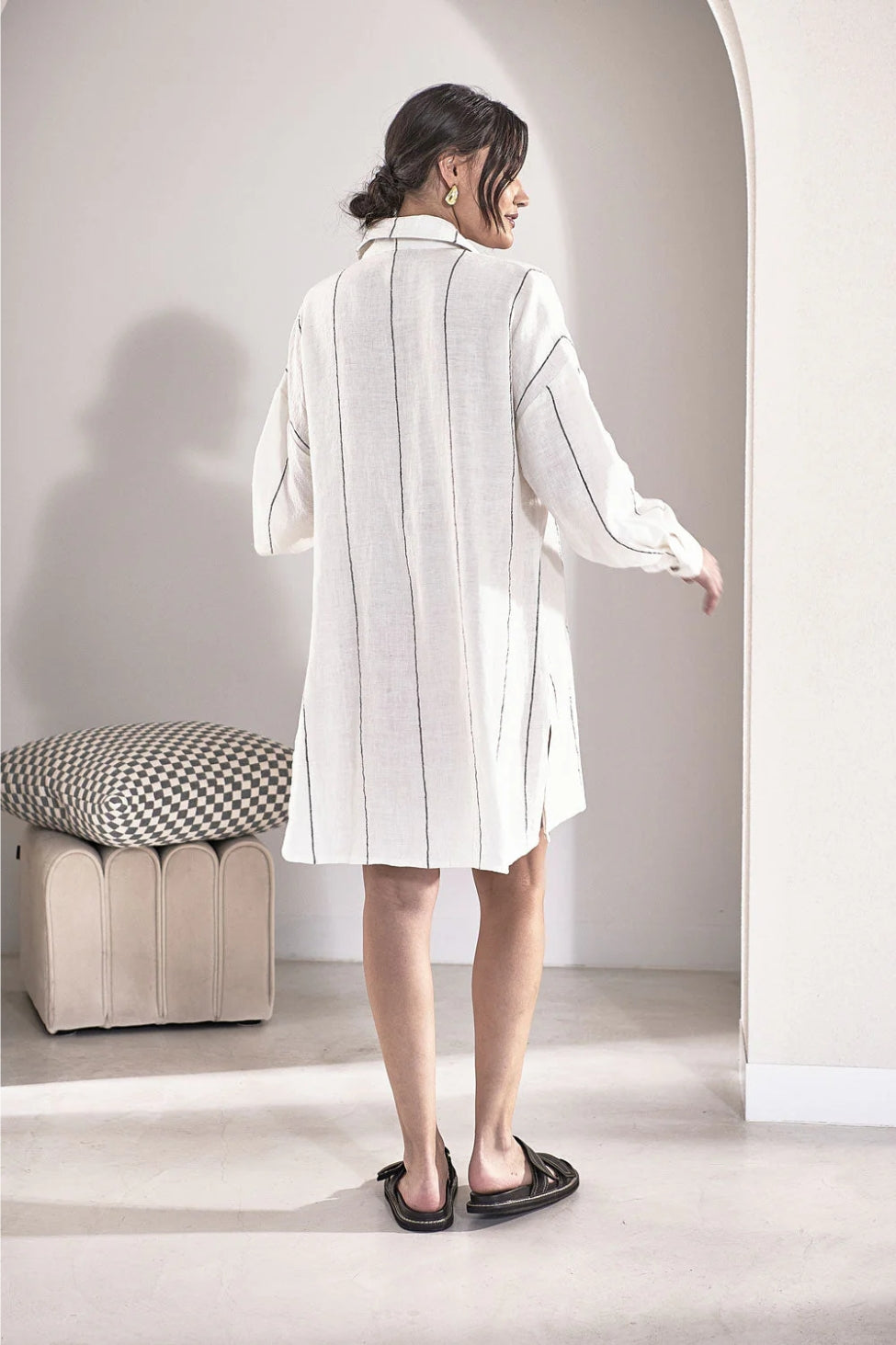 EADIE Carter Fundamental Shift Dress - Off White - Magpie Style