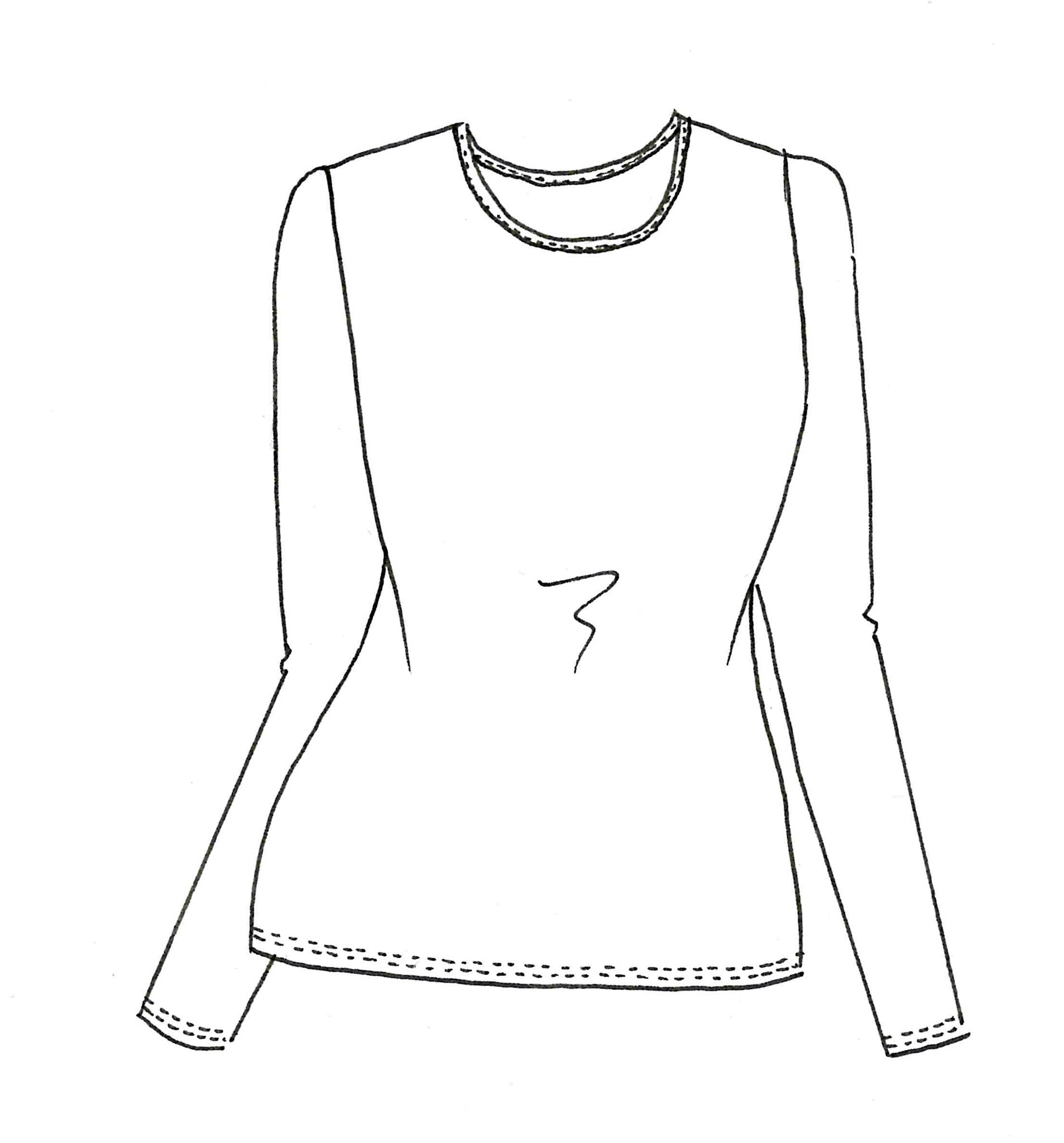 PAULA RYAN Superfine Layering Long Sleeve Body Tee White - Paula Ryan