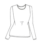 PAULA RYAN Superfine Layering Long Sleeve Body Tee White - Paula Ryan