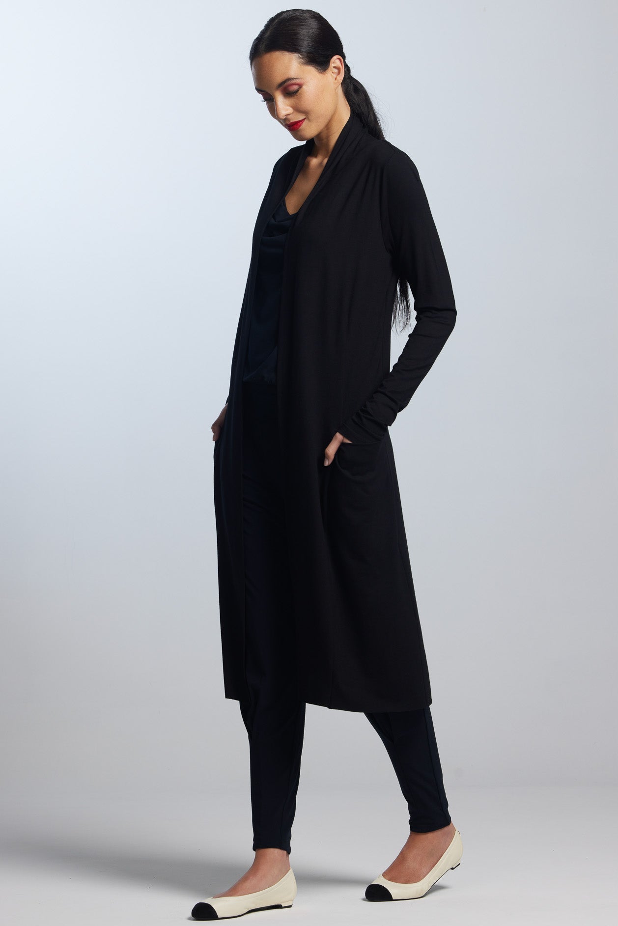 PAULA RYAN Long Shrug Merino - Black - Paula Ryan