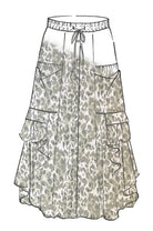 PAULA RYAN RELAXED Button Front Pocket Skirt - Cheetah - Paula Ryan