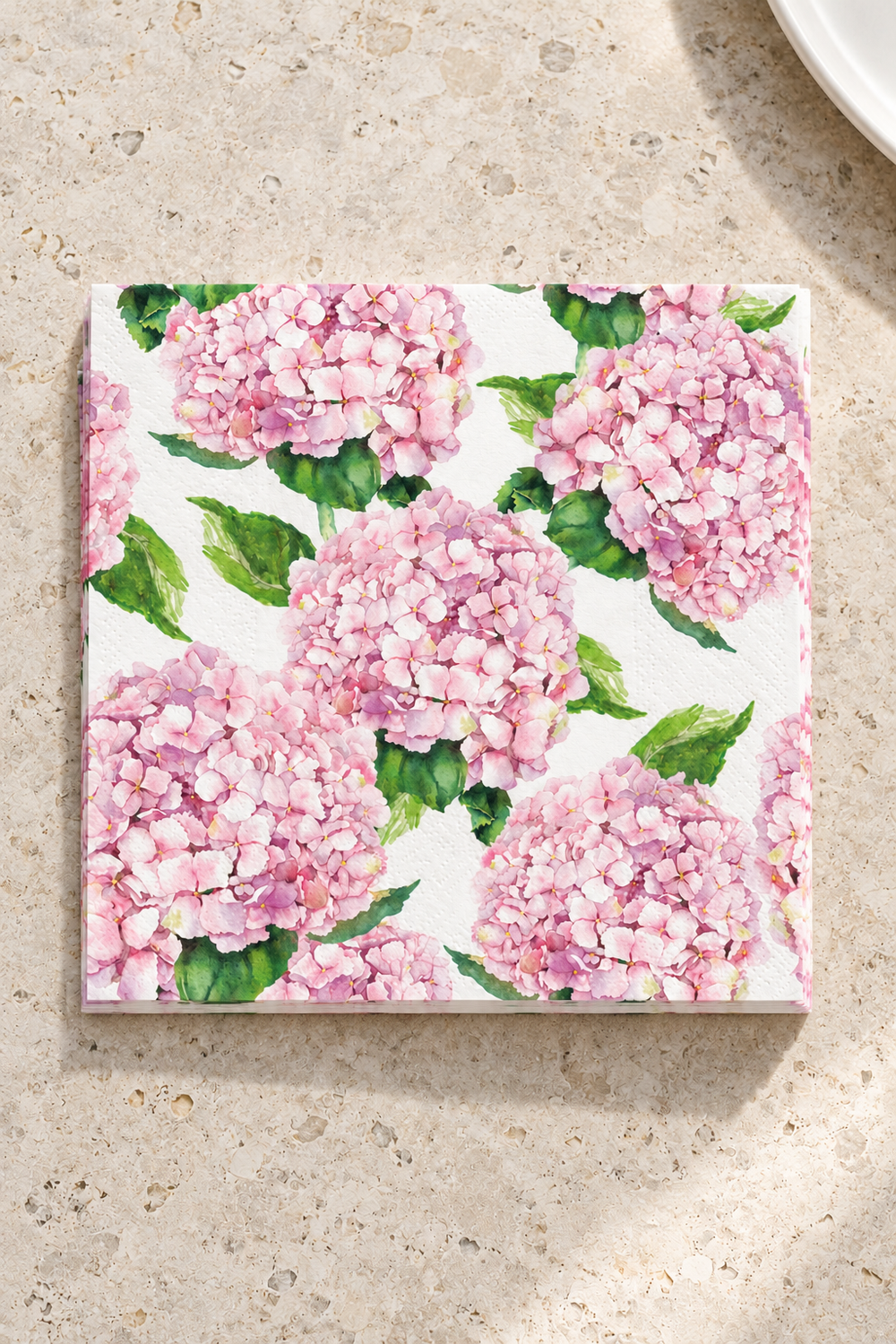 Hydrangea Paper Napkins - Pink