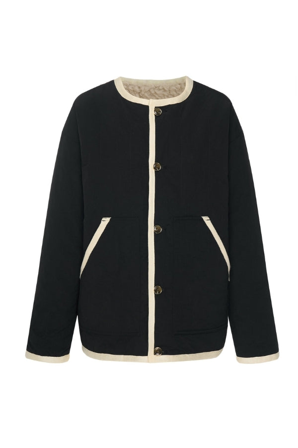 MOKE Juniper Reversible Jacket - Black/Cream - Magpie Style