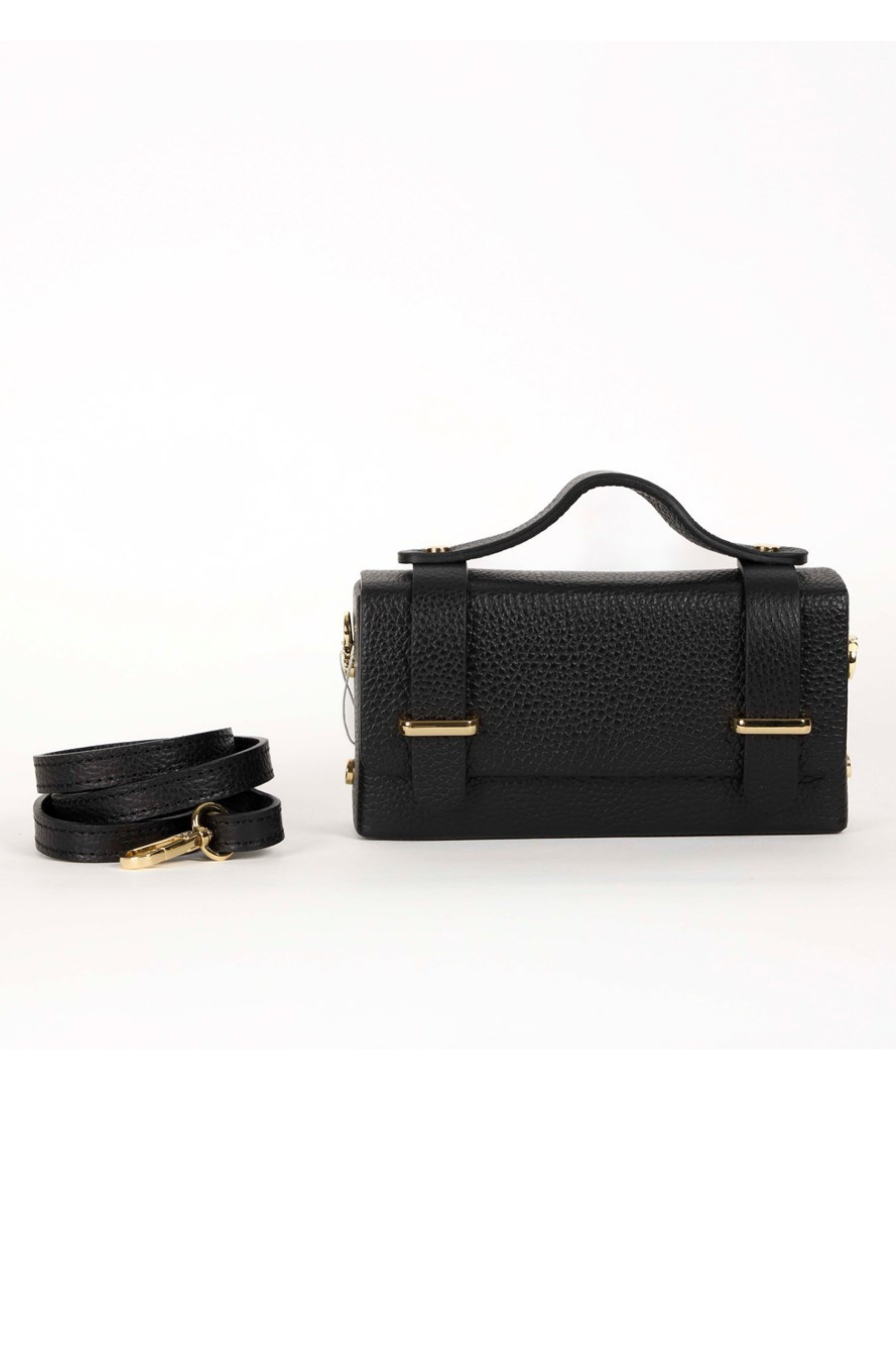 Margot Leather Clutch - Black - Magpie Style