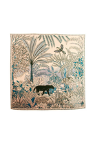 Wool & Silk Scarf Scarf - Elsa Panther Blue Jean - Magpie Style