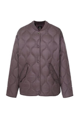 MOKE Talei Quilt Bomber - Cocoa Powder