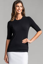 PAULA RYAN ESSENTIALS Easy Fit Half Sleeve Crew Neck Top - MicroModal - Paula Ryan