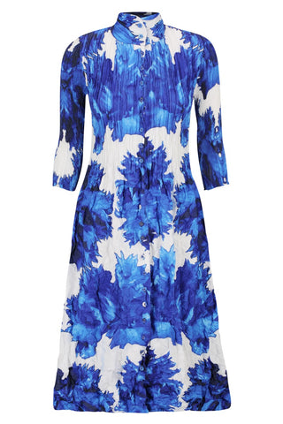 ALQUEMA - Nehru Coat Dress - Blue Quartz
