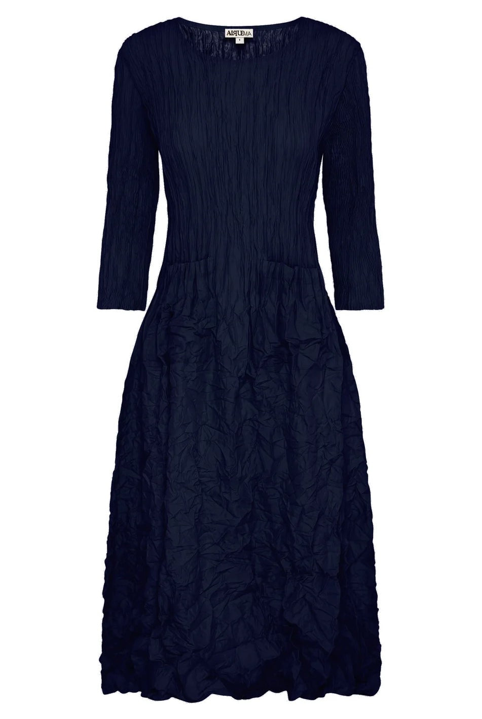 ALQUEMA - 3/4 Sleeve Smash Pocket Dress Navy - Magpie Style