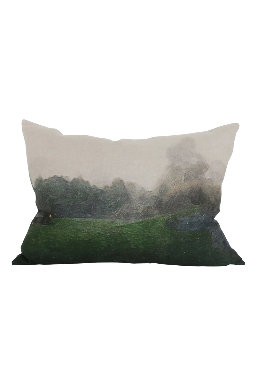 Dusk at Huka Linen Lumbar Cushion