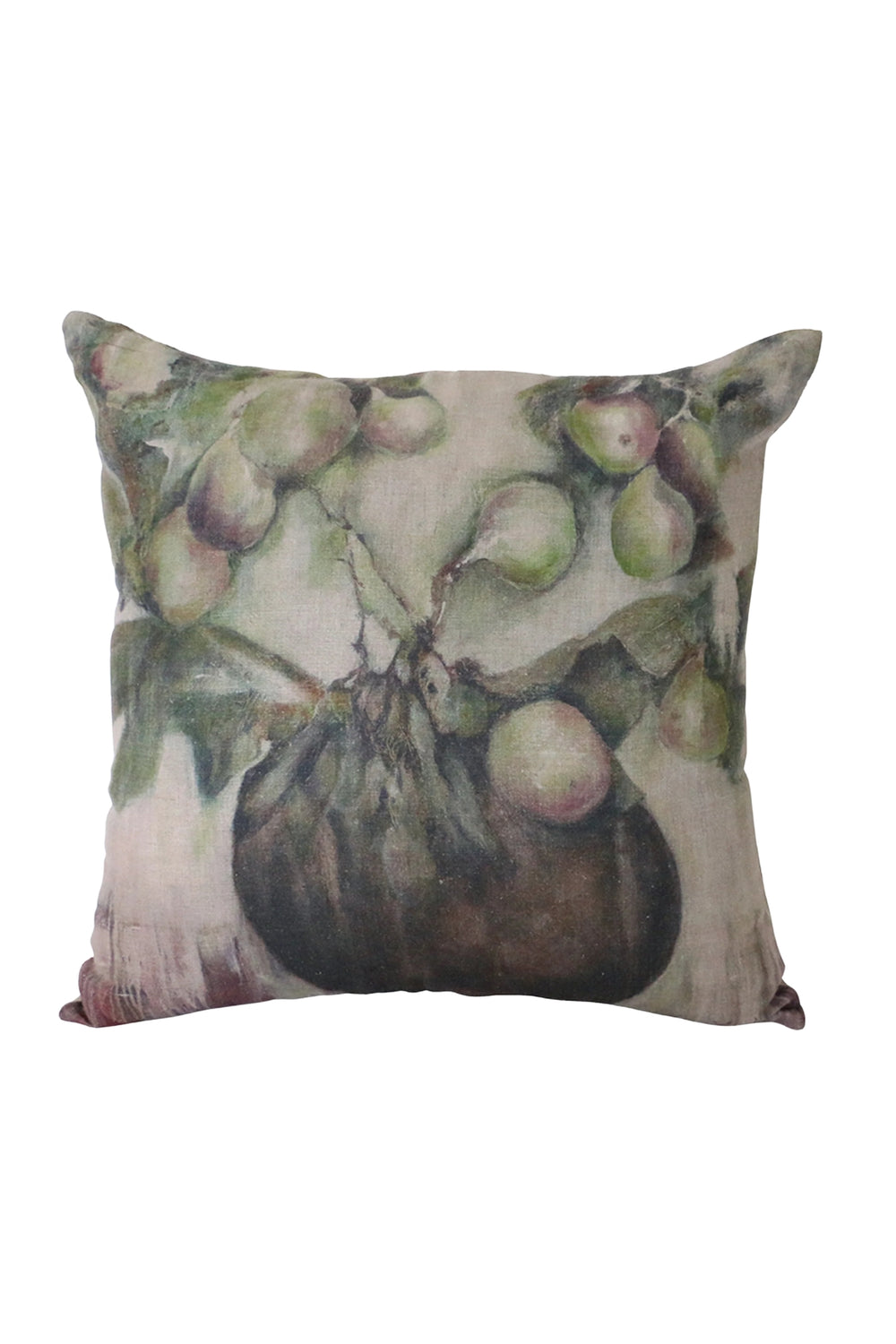 Ivy and Fig Linen Cushion