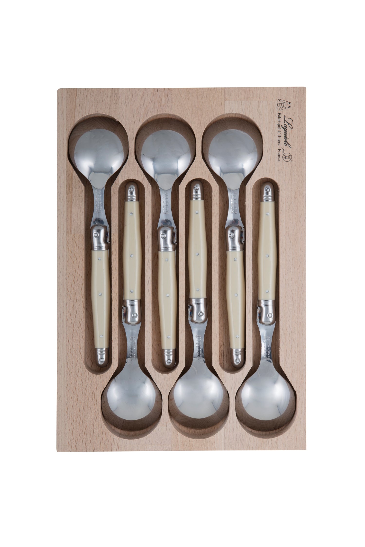 LAGUIOLE Debutant Soup Spoon Set/6 Ivory - Magpie Style