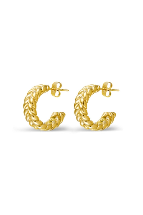 Aria Double Plait Hoop Earring