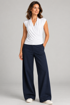PAULA RYAN Drill Sailor Pant- Navy - Magpie Style