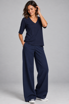 PAULA RYAN Drill Sailor Pant- Navy - Magpie Style