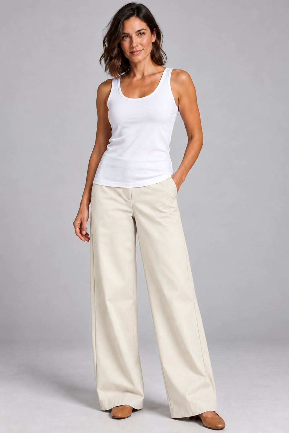 PAULA RYAN Drill Sailor Pant - Sand - Magpie Style