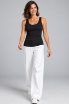 PAULA RYAN Drill Sailor Pant - White - Magpie Style