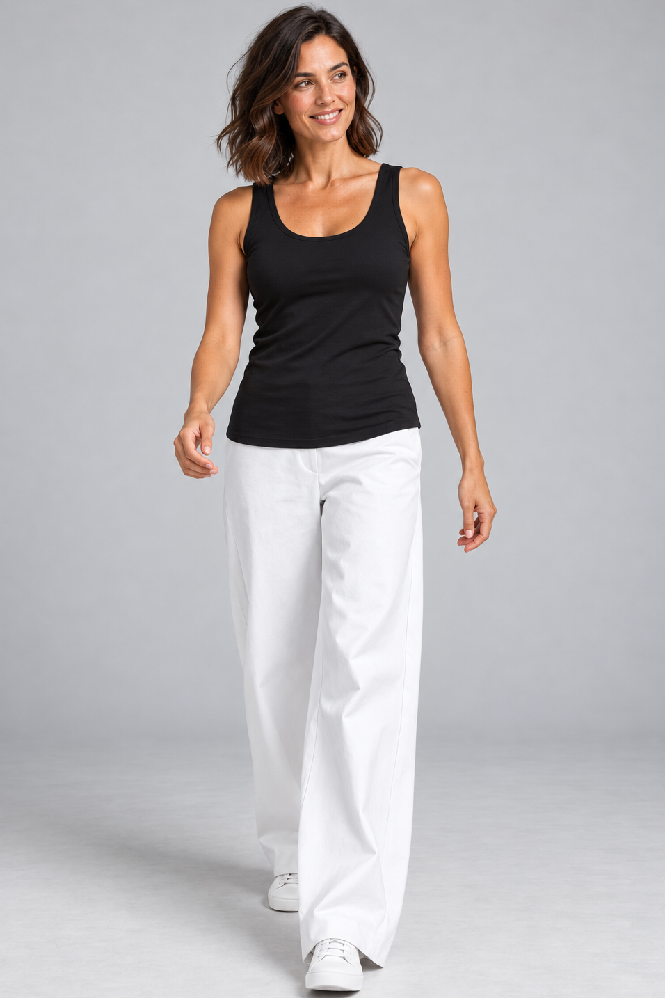 PAULA RYAN Drill Sailor Pant - White - Magpie Style