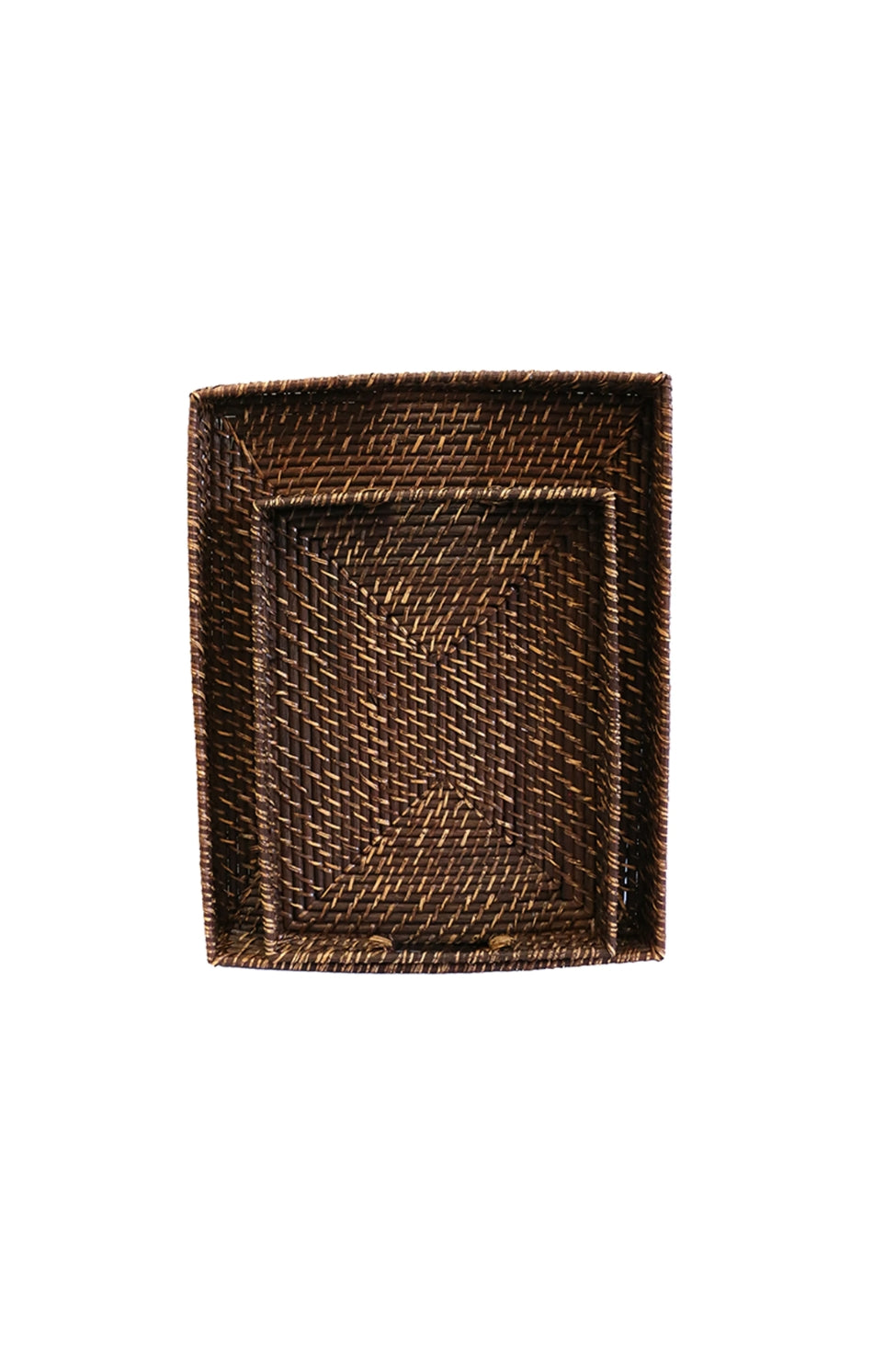 Small Walnut Rattan Tray - Magpie Style