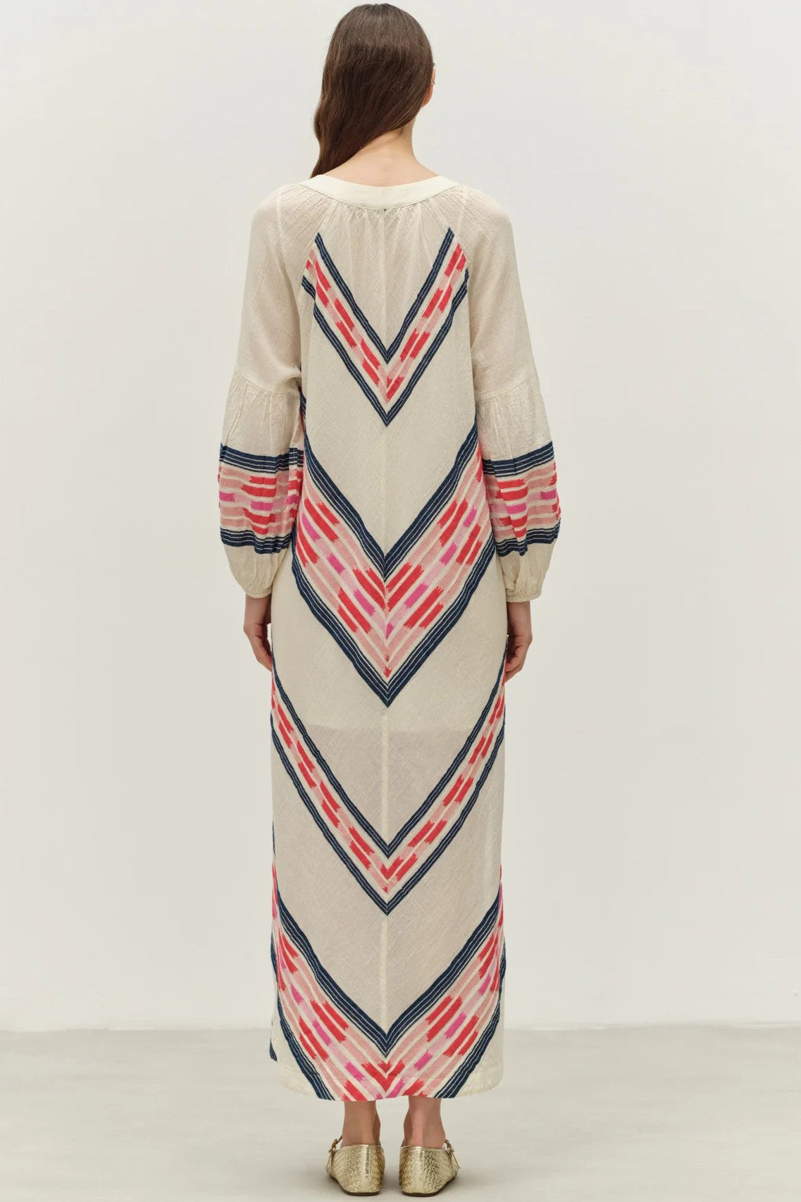 DEVOTION TWINS Beloved Long Dress - Navy/Red - Magpie Style