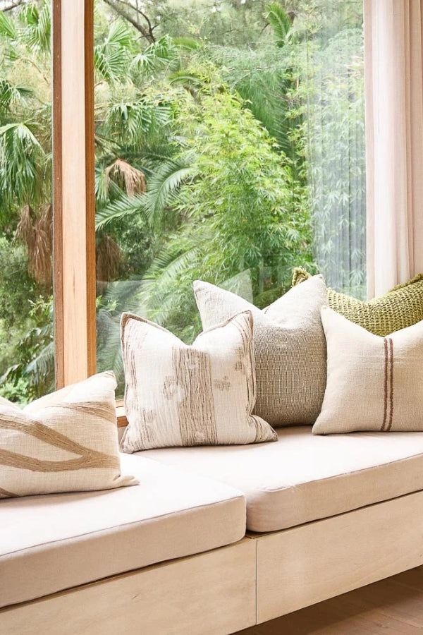 Blossom Reversible Cushion - Choc 50cm - Magpie Style