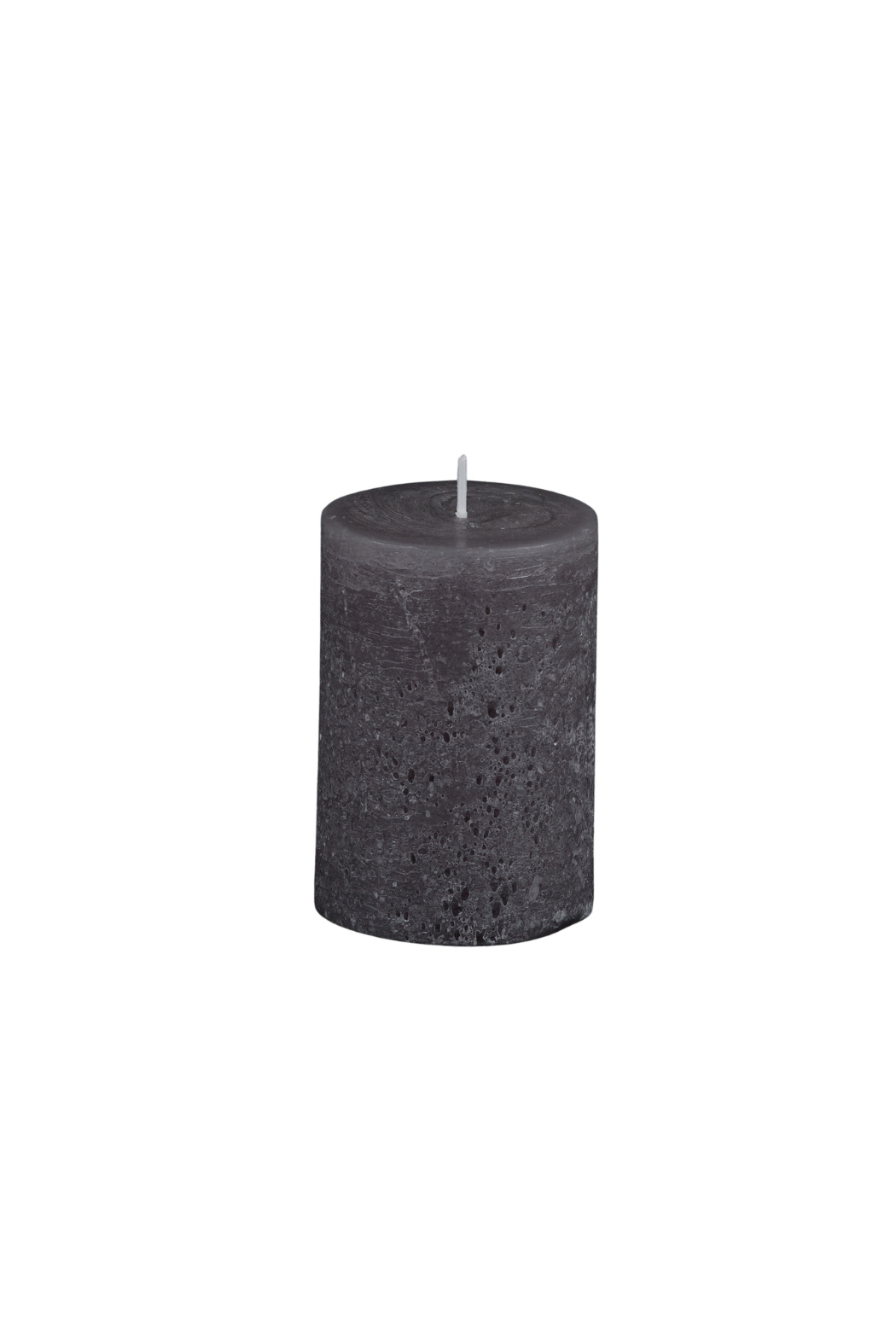 Small Terra Texture Pillar Candle - Charcoal - Magpie Style