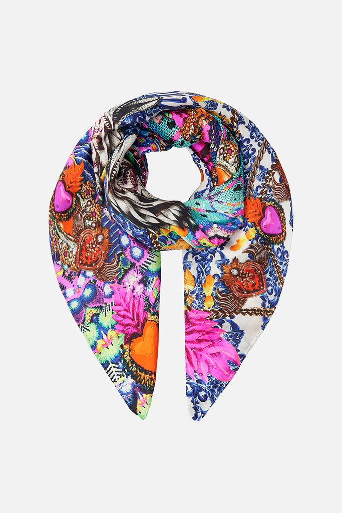 CAMILLA Large Square Scarf - Lucky Charms - Magpie Style