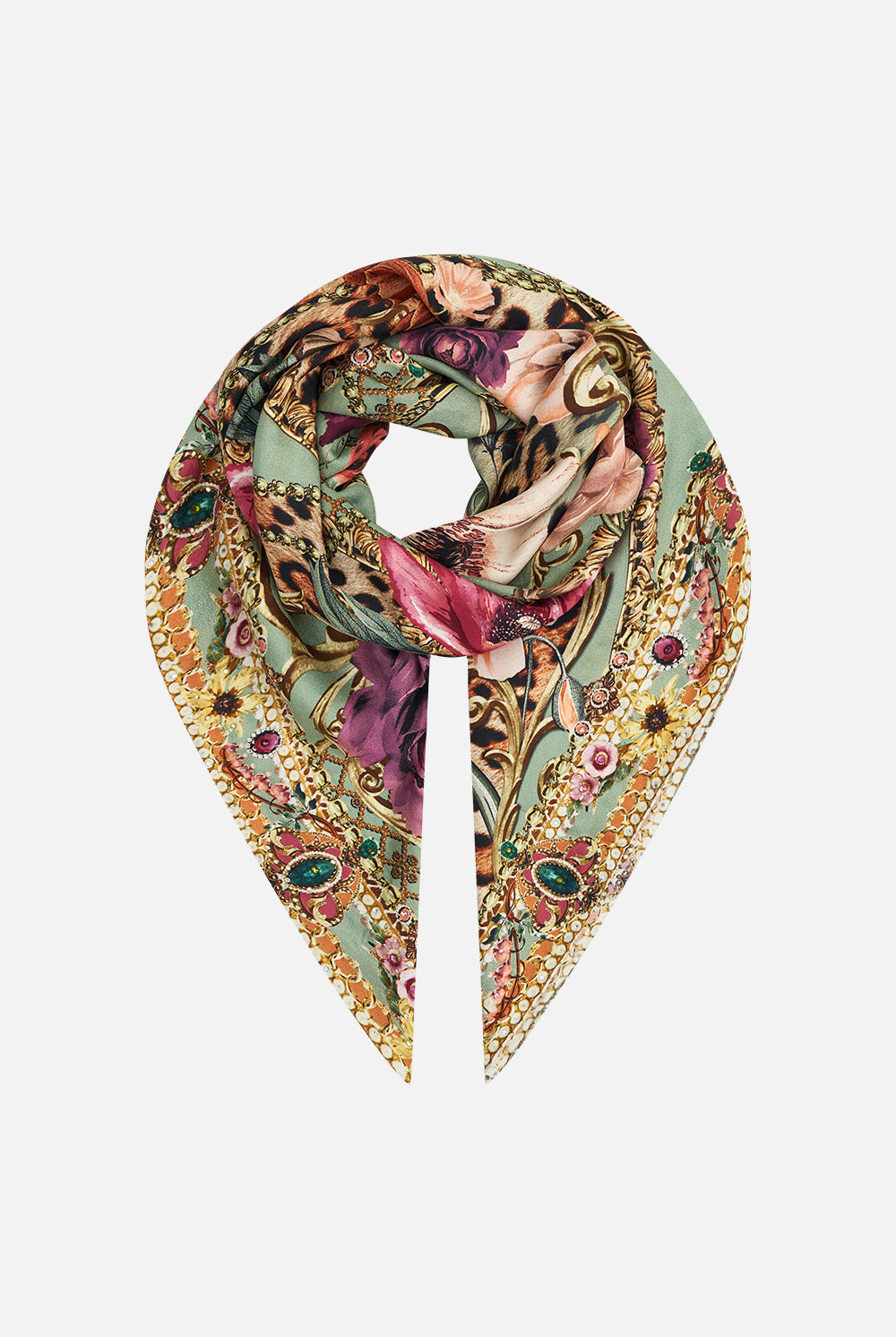 CAMILLA Large Square Scarf - Grow and Glow - Magpie Style