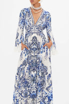 CAMILLA -  Kimono Sleeve Dress With Shirring Detail Glaze And Graze - Magpie Style