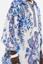 CAMILLA -  Button Up Top With Draped Back Glaze And Graze - Magpie Style