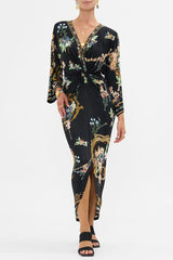 CAMILLA Long Split Front Twist Dress - Noble Endeavours