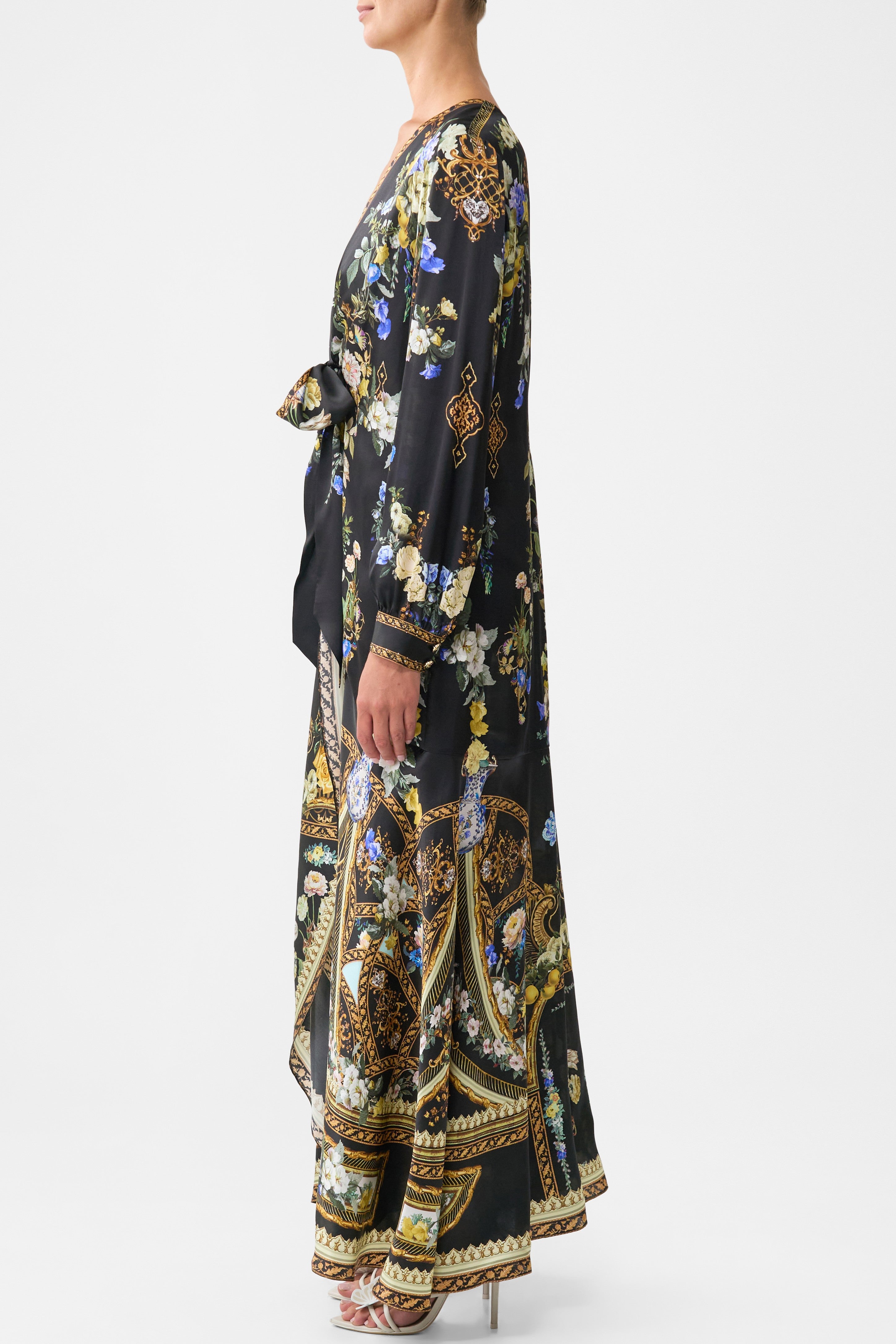 CAMILLA Tie Waist Long Sleeve Dress - Ottoman Elegance - Magpie Style