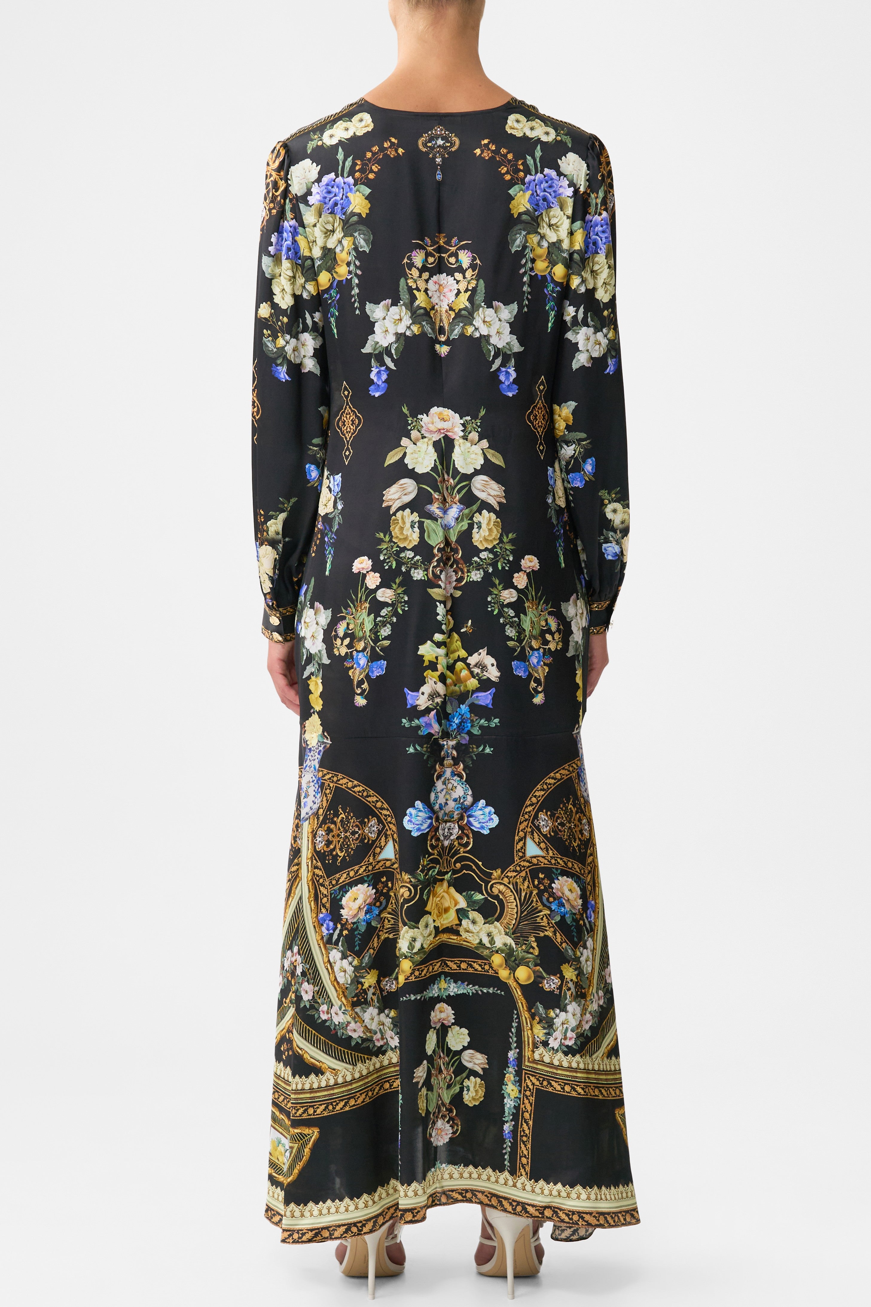 CAMILLA Tie Waist Long Sleeve Dress - Ottoman Elegance - Magpie Style