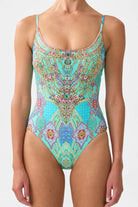 CAMILLA Scoop Neck One Piece with Scoop Back - The Concubines Corridor - Magpie Style