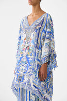 CAMILLA Tie Sleeve Short V Neck Kaftan - Ottoman Opulence - Magpie Style