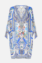 CAMILLA Tie Sleeve Short V Neck Kaftan - Ottoman Opulence - Magpie Style